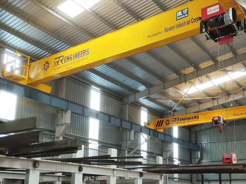 Crane lifting heavy load